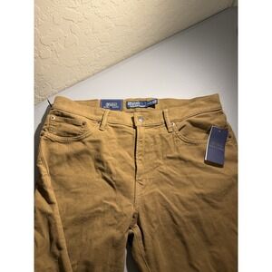 Polo Ralph Lauren Moleskin Pants Size 34x32 (34x31) Brown Stretch Cotton